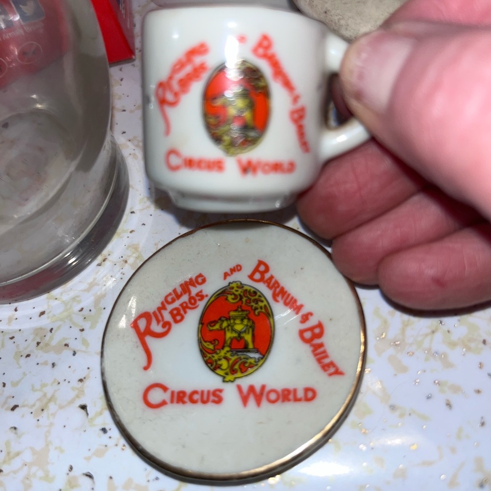 Ringling Bro Circus World mini cup/saucer